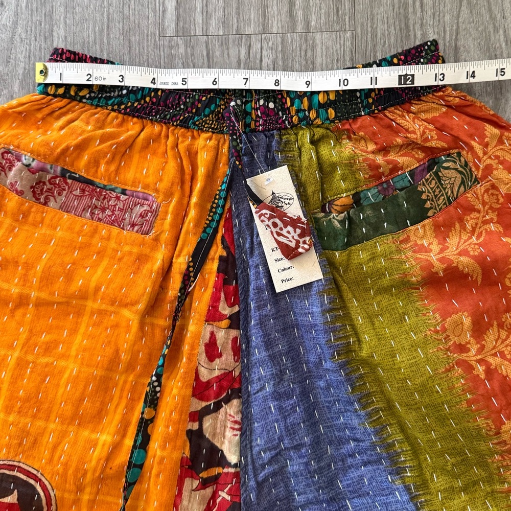 Kantha Patchwork Pants NWT - Picture 6 of 13